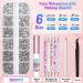 3600Pcs Face Gems Rhinestones Set with Makeup Glue - Shynek Eye & Hair Rhinestone Kit for Nail Art & Crafts - Buy Online on GoSupps.com