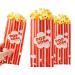 1 Oz Popcorn Bags (100 Pack) Disposable Paper Popcorn Bags - Carnival Popcorn Bags - Retro Popcorn Baggies - Small Popcorn Snack Bags - Red & White Striped Movie Theater Popcorn Bags - Stock Your Home Classic (100 Pack)