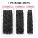 FLUFYMOOZ 24 Inch Natural Black Clip In Hair Extensions - Long Mermaid Waves Synthetic Hairpiece for Women - Buy Online on GoSupps.com