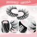 D Curl Russian Strip Lashes - 40 Pairs | Fluffy 3D Effect Wispy Mink Lashes | Curly Natural Fake Eyelashes for Women - 4 Styles - Buy Online on GoSupps.com