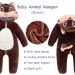 COOKY.D Unisex Winter Animal Hooded Baby Romper - Brown Squirrel (18-24 Months) - Buy Online on GoSupps.com