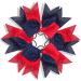 6PCS Large Rhinestone Cheer Hair Bows - Navy/Red | Handmade for Cheerleading Teens and College Sports - Buy Online on GoSupps.com