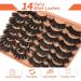 TIMELABS 01 Fluffy Mink Lashes - 5D Dramatic Long False Eyelashes - 14 Pairs - Thick Volume - 2 Styles LD01+LD04 - Faux Mink Multipack - Buy Online on GoSupps.com