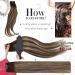 Moresoo 18 Inch Remy Clip in Hair Extensions Dark Brown with Caramel Blonde Balayage - 7PCS 120G Double Weft Clip in Human Hair Extensions #4/27/4 - Buy Online on GoSupps.com