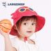 LANGZHEN Beach Sun Protection Hat for Baby Girls 2-4 Years | Wide Brim Toddler Kids Play Hat with Chin Strap | Shark-crab Design - Buy Online on GoSupps.com