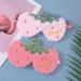 IUAQDP Plush Strawberry Sleep Mask - 2 Piece Set for Women and Girls | Cute Cartoon Fruit Eye Blindfold for Travel, Sleepover, Nap - Pink & Red - Buy Online on GoSupps.com