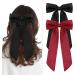 2 PCS Big Bow Hair Clips French Style Hair Barrettes for Women - Black+Red - Buy Online on GoSupps.com