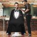Visesunny Tuxedo Barber Cape with Bow Tie Anti-Static Water-Resistant Hair Cutting & Shaving Bib for Professionals | Adjustable Snap Closure | International Shipping - Buy Online on GoSupps.com