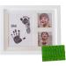 Ultimate Baby Ink Handprint Footprint Kit & Frame  with Premium Stencil to Personalize, Photo Picture Frame, Safe Ink Pad Stamp, Paper & Gift Box. for Baby Shower, Newborn, New Mom, Registry Gift.