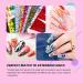 Saviland Nail Art Foil Glue Gel Kit - 2 Bottles 15ML with DIY Fluorescence Starry Stickers and Full Nail Wraps - Nail Art Accessories for Manicure - Buy Online on GoSupps.com