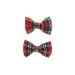 Zac's Alter Ego Small Tartan Bows on Crocodile Clip