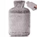 BOLEi Hot Water Bottle with Luxury Cosy Faux Fur Cover 2L Leakproof Large Hot Water Bag for Neck Shoulder Pain and Hand Feet Warmer Ideal for Women Seniors & Children (Brown) Braun