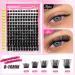 Cluster Lashes Extension Kit - 0.07D Volume, 8-16MM | Self-Application with Glue & Tweezers - Buy Online on GoSupps.com