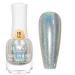 MIZHSE Holographic Nail Polish Silver Glitter Nail Polish Air Dry Fast 15 ml 0.5 fl oz High Glossy Shiny Nail Pigment Oil-based Laser Iridescent Nail Polish Chrome Halo Nail Art Salon Manicure Home
