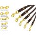 CopcoPet Fat Leather Dog Leash - Black 1m x 8mm with Brass Snap Hook | Durable & Stylish International Shipping - Buy Online on GoSupps.com