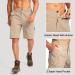 Viodia Men's Hiking Cargo Shorts X-Large Khaki - Quick Dry Lightweight Stretch Shorts for Outdoor Activities - 6 Pockets - Ideal for Fishing, Golf - Buy Online on GoSupps.com