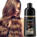 TENGLONG Hair Dye Shampoo Dark Brown  Herbal Hair Color Shampoo for Men and Women  Dark Brown Hair Dye Shampoo 3 in 1 for Gray Hair Coverage  Instant Coloring Shampoo 500ML MOKERU Dark Brown