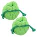 Minkissy Thai massage balls 2 pieces Thai-herb compression ball wormwood heat bags aroma massage spa product Chinese Moxa bags for Spa-Sportler 8 00x8.00cm green