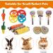 14Pcs Bunny Chew Toys for Teeth - Rabbit Treats and Toys for Teeth Cleaning - Ideal for Rabbit, Chinchilla, Guinea Pig, Hamster - Buy Online on GoSupps.com