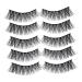 Beaupretty False Eyelash 5 Pair comfortable eye lashes makeup eyelashes christmas makeup accessory artificial eyelashes cosplay eyelashes thick eyelashes eyelashes False Eyelashes manual 3d