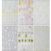 JMEOWIO 6 Sheets Daisy Flower Nail Art Stickers Decals Self-Adhesive Spring Summer Floral Nail Supplies Nail Art Design Decoration Accessories - Buy Online on GoSupps.com