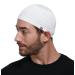 Candid Signature Apparel Skull Caps for Men & Women with Zigzag Knit | 100% Breathable Cotton Beanie Kufi Skully Caps White (Zigzag)