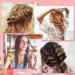 Pink Hair Loop Tool Set with French Braid Tool, Rat Tail Comb, and Hair Clip - 4 Pack | Hair Styling Accessories for Ponytails and Braids - Buy Online on GoSupps.com
