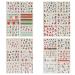 Naler Christmas Nail Stickers 24 Small Sheets Xmas Nail Toe Stickers Water Slide Decal for Women Girls Ladies Christmas Decoration