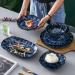 Ceramic Soup Plate Set of 2 Stackable Pasta Salad Bowls Blue Kitchen Serving Salad Plates-2plate-20cm-blue (Color : Blue Size : 1plate20cm) 1plate20cm Blue - Buy Online on GoSupps.com