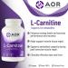 AOR - L-Carnitine 500mg 120 Capsules Pure L-Carnitine Tartrate Supports Energy Metabolism Muscle Recovery & Athletic Performance Promotes Fitness Goals L-Carnitine Capsules for Active Lifestyle - Buy Online on GoSupps.com