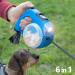 Innovagoods 6-in-1 Pull-Out Dog Leash with LED Light & Water Dispenser Ideal for Dogs Up to 35 kg Blue Polyester 1 Piece | International Shipping - Buy Online on GoSupps.com