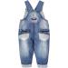 KIDSCOOL SPACE Baby&Little Girls Flower Embroidered Washed Cotton Denim Overalls Blue 6-9 Months - Buy Online on GoSupps.com