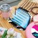 MUOOUM Gold Rose Flower Bees Pattern Sanitary Napkin Storage Bag - Portable Period Bag for Women, Teen Girls - Menstrual Cup Pouch, Nursing Pad Holder - Multi-Colored 8 - Buy Online on GoSupps.com