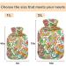 NAANLE Retro Flower Paisley Heat Bottle | 1L Hot Water Bottle for Back Pain Relief & Cold Therapy | Hand & Foot Warmer - Buy Online on GoSupps.com