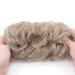 Silk-Co Hair Part with Rubber Band - Wavy Soft Dutt & Thickening Hair Extensions - 45g Ash Brown Messy Bun Updos - Buy Online on GoSupps.com