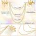 OIIKI Gold Hair Chain Clips 4pcs - Olive Branch Tassel Leaf Pin for Women - Bride Bridal Wedding Headpiece - Buy Online on GoSupps.com