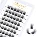 Eyelash single quewel individual eyelashes lashes curl 10mm eyelash segments wide foundation individual eyelashes for eyes make-up diy eyelash extensions (of course 02-c-10mm) 1 piece (1 Pack) natural 02-c-10mm