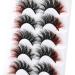 Kiromiro Fluffy Mink Wispy Colored Red Strip Lashes Pack - 2 Red - Buy Online on GoSupps.com