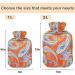 NAANLE 1L Hot Water Bottle - Orange Flower Paisley | Menstrual Cramps Relief & Heat Therapy - Buy Online on GoSupps.com