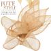 Lurrose Fascinators Hat Headband Women Tea Party Hair Clip 1920s Prom Queen Headpiece for Special Events Wedding Party (Golden) 22X18X5CM - Buy Online on GoSupps.com