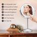 FASCINATE Rechargeable 1X/10X Magnifying Mirror with 54 LEDs - Dimmable Makeup Vanity Mirror in White - Buy Online on GoSupps.com