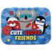 Super Friends children's plaster licensed product - 2 pieces - metal box - 24 plaster - beautiful design pavement storage box for children - Suitable for backpack - handbag Super Friends 2 pieces