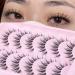 Manga Cat Eye False Eyelashes - Natural Look Wispy Lashes - Asian Korean Cosplay Faux Mink - 6 Pairs - Buy Online on GoSupps.com