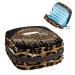 Gold Leopard lips Sanitary napkin storage bag feminine menstrual cup bags breastfeeding insert holder tampon bags portable period pocket for women teen girls 1 piece multicolored 8