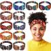 African Boho Print Headbands - Set of 12 | Twist Knot Elastic Hair Bands for Women & Girls - Ideal for Workout, Yoga, Sports - Vintage Criss Cross Headband Accessories - Buy Online on GoSupps.com