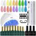 Morovan Gel Nail Polish Kit With U V Light Gel Nail Polish Kit With U V Light 48W Pink Purple Blue 9 Colors Led Nail Lamp Bright Candy Gel Polish Kit Nail Art DIY Salon Suitable For All Season Sweet Tones Sweet Candy