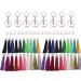 PAMIR TONG 100pcs Faux Suede Leather Bulk Sets Tassels for Decorations , Key Chain , Earring , Cellphone Straps ,Jewelry Accessories ,DIY Craft (Silver, Keychain) Silver Keychain