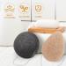 Konjac Exfoliating Organic Cleansing Facial Sponges Set | Natural Walnut Charcoal Scrubbers for All Skin Types | Ideal for Makeup Removal & Body Exfoliation - Buy Online on GoSupps.com