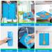 Ciicii Large Dog Leak Mat with Suction Cups | 10.3x8.3 inches | BPA-Free Silicone for Fur & Claw Care | Anti-Slip Blue & Orange Design | Ideal for Swimming - Buy Online on GoSupps.com