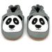 Dotty Fish Soft Leather Baby Shoes for Boys | Non Slip Toddler Shoes with Animal Designs | Sizes 0-6 Months to 4-5 Years | Grey & White Panda Design - Buy Online on GoSupps.com